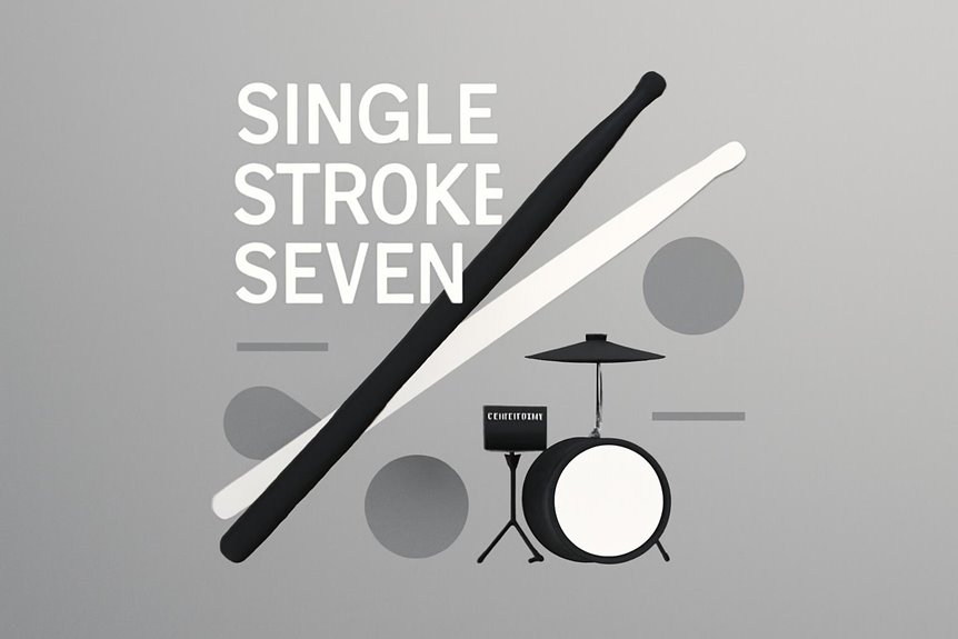 Einzelstrich Sieben Schlagzeug-Rudimente Übungen 1