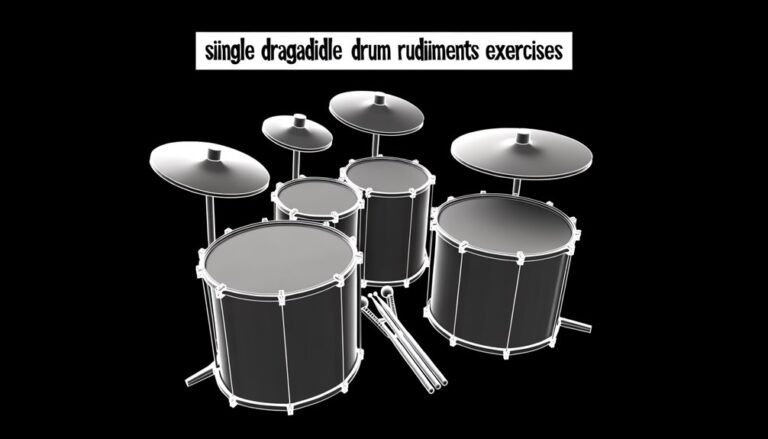 einzelne Dragadiddle Schlagzeugübungen